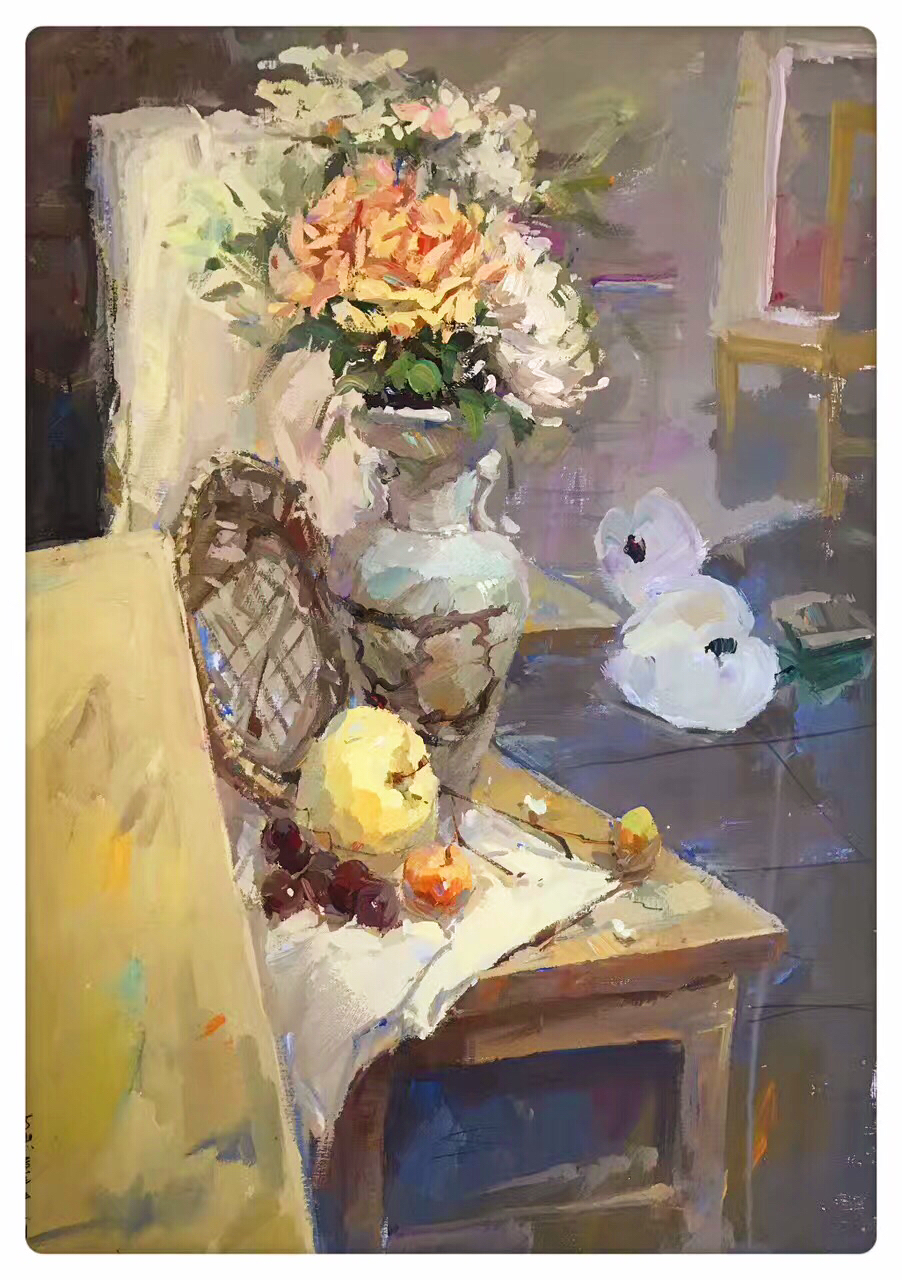 北京畫室色彩靜物花瓶范畫作品賞